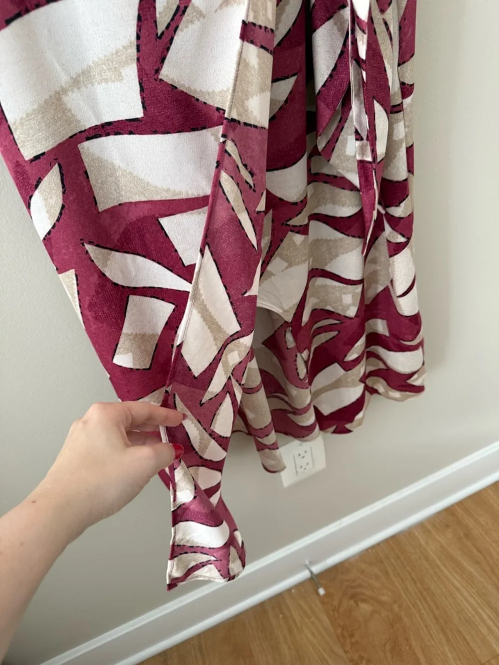 NWT - Nic + Zoe - Shadow Blocks Dress - Red Multi - Picture 11 of 15